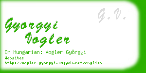 gyorgyi vogler business card